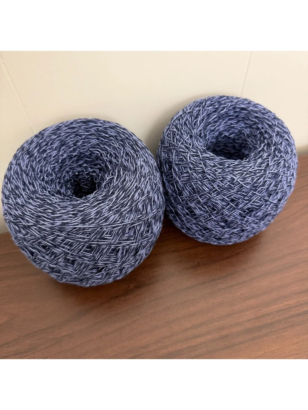 Reclaimed 100% Cotton Sport Yarn 619 Yds Blue Marl 226g (2 Cakes)